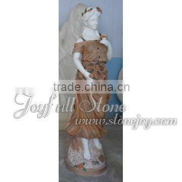 Colorized Marble Statue of Beautiful Girl