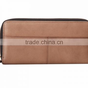 Leather mens Zip clutch card Wallet