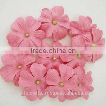 Pink Jewels of Spring paper flower 6 pcs / 20 pcs / 50 pcs