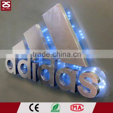 High Quality Led Illuminated Sign Stainless Steel Sign Fabricated Letters and Logos