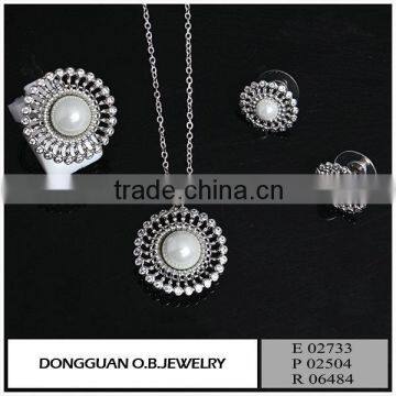 Wholesale price Imitation Pearl Elegant costume jewelry set