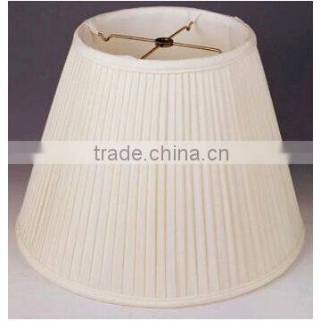 high end replaceable off-white barrel lamp shade with handmade pleated fabric for crystal table lamp /polyresin table lamp