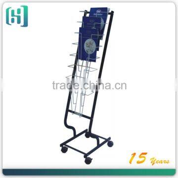 2015 new design moval wheel magazine shelving HSX-1821