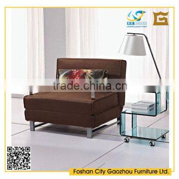 Modern leisure lounge sofa fabric transformer sofa bed with metal frame