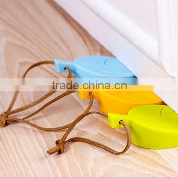 Hot sale Creative leaves children hand clamping safety silicone door stopper types/door stop