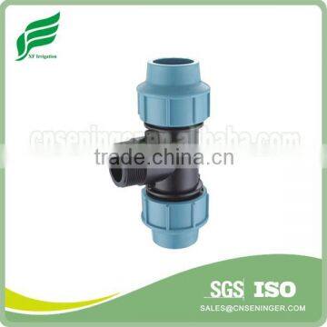 PN16 PP Compression Male Tee for PE Pipe