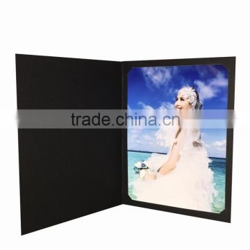 black wedding paper photo frame /inviting card with photo