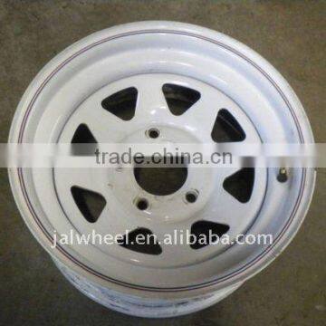 2016 Best Quality Manufacturer Supply 12 Inch White Steel Trailer Wheels