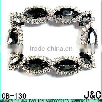 Rectangle Shaped Black Glass Stone Decorative Ballet Shoes Ornament photo-1