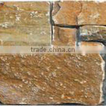 Exterior Golden Quartz Shower Stone Wall Panel