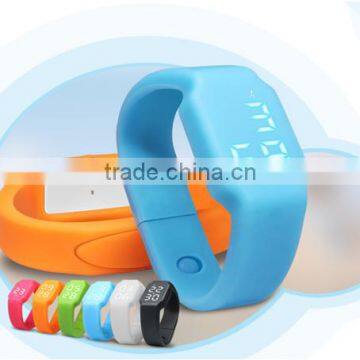 electronic bracelet 3d pedometer watch with LED light