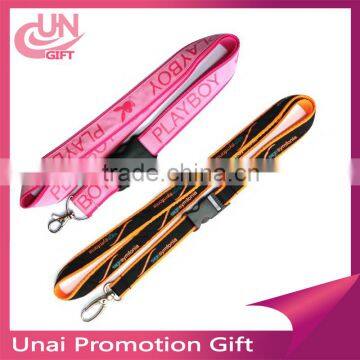 Import novelty polyester metal buckle woven lanyards on sale