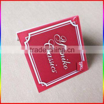 High End Custom Black Card Paper Hang Tag/center Folded Swing Tag photo-3