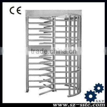 Exquisite stainless steel round frame tube collapsible gate full height turnstile