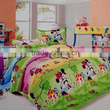 100% microfiber polyester cartoon pattern printed wrinkle free peach skin comforter sets