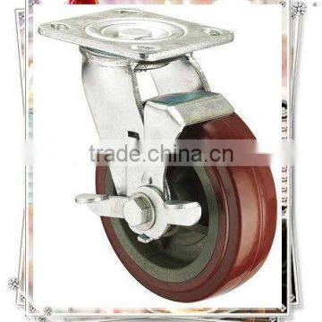 Heavy Duty Brown PVC Castor Trolley Wheels