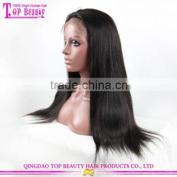20 Inches Peruvian Hair Raw Unprocessed Virgin Lace Wig Large Stock Long Black Straight Hair Wig photo-3