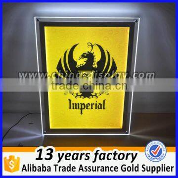 High brightness led advertising display sign acrylic wall mount led crystal light box