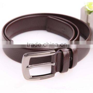Fashion cowhide leather belt with the pin buckle for man