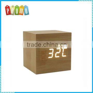 Promotional Gift Wooden Desk LED Alarm Clock