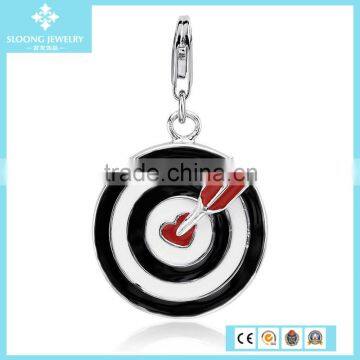 Dart Board Charm in Sterling Silver