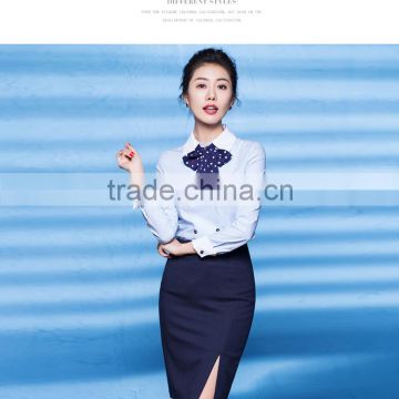 Office lady blouse cotton business shirt designs