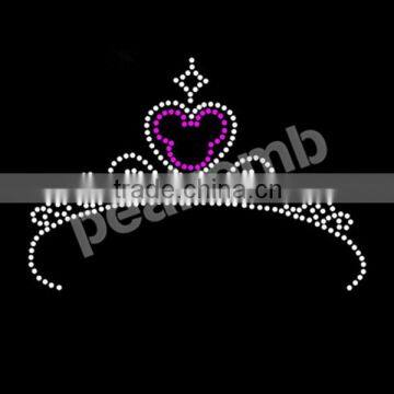 Bling Princess Transfer Iron On Rhinestone Appliques For Garment Accessory