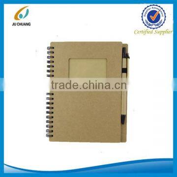 OEM eco-friendly recycled paper note book with pen