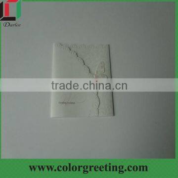 Chinese Suppliers Handmade Laser Cut Luxury Invitation Wedding Card Printing