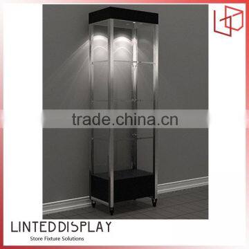 Commercial glass display shelving units