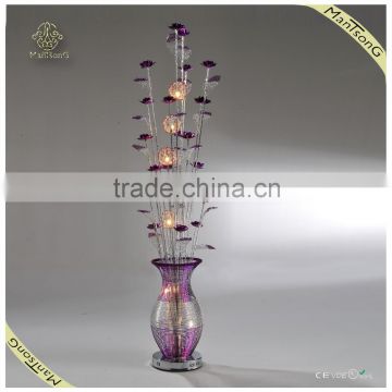 Newest Fancy Modern Decorative Aluminum Flower Floor Lamp ,Purple Color Floor Lamp