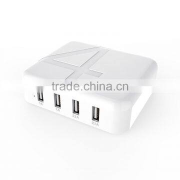 30W 4 USB power plug desktop mobile phone charger