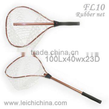 Lock In Aluminum fly fishing rubber landing net