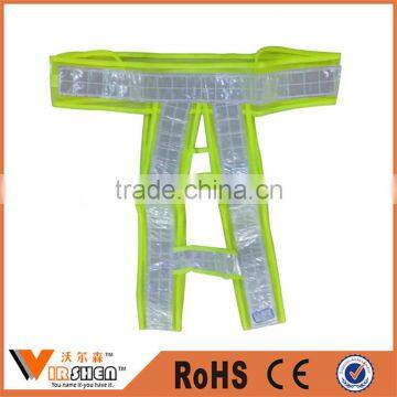 Wholesale Fluorescent Yellow Safety Traffic Reflective Cross Belt Vest