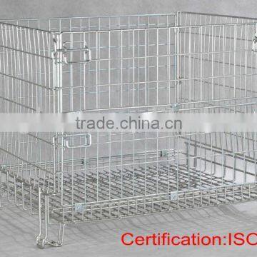 Stackable wire mesh container