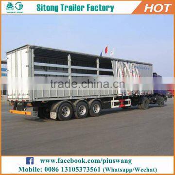 Sitong 2/3 Axles Van Box Type Enclosed Cargo Semi Trailer With Siding Curtain