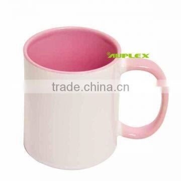 Best Quality Golden 11oz Rim and Handle Colorful Ceramic Coated Mug photo-3