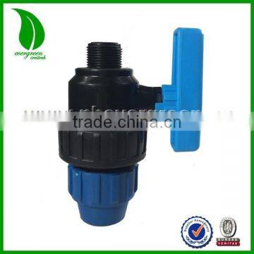 PP MALE SINGLE UNION BALL VALVE FOR WATER IRRIGATION