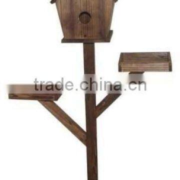 Wooden Spike Bird House Table