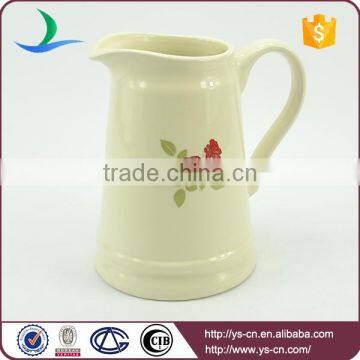 YSj0010-03 Wholesale flowee decal stoneware bathroom jug