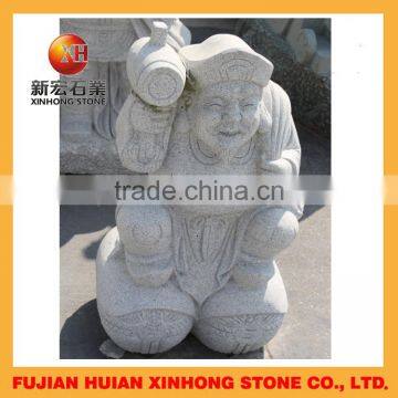 seven luck gods stone buddha statue for garden decoration