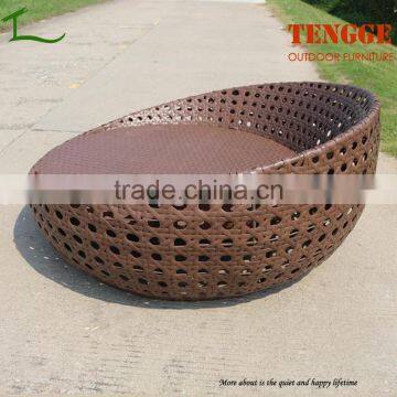 YH-8167 Rattan Wicker Sun Lounger Rattan Outdoor Round Sunbed photo-4