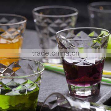 278ml Old Fashion Emboss Glass Cup Glass Juice Cup photo-3