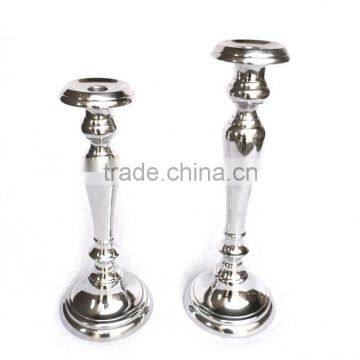 Aluminum metal pillar holder candle holder set