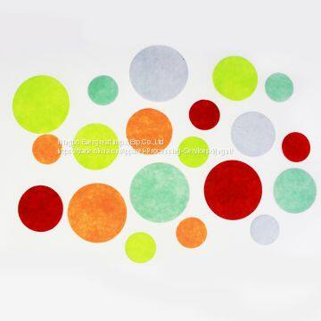 colorful felt circle sticker