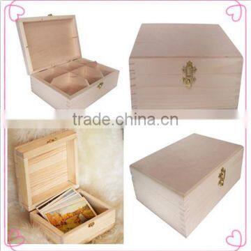 Top Grade New Arrival Handmade Decorative Wooden Christmas Gift Box With Hinge photo-6