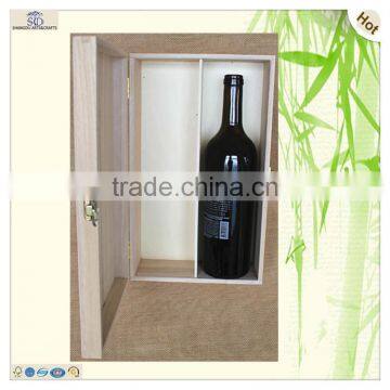 Natural Color 2 3 12 Bottles Hinge Antique Wooden Wine Boxes photo-5