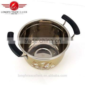 Yellow High Quality Wholesale Stainless Steel Cooking Pot Set/stainless Steel Camping Pot photo-5