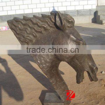 Home decorations cast bronze horse head statue for sale