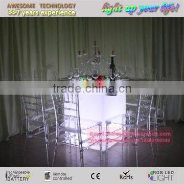 Custom Size Glass Top Led Illuminated Round Banquet Tables for Event Occasions photo-4